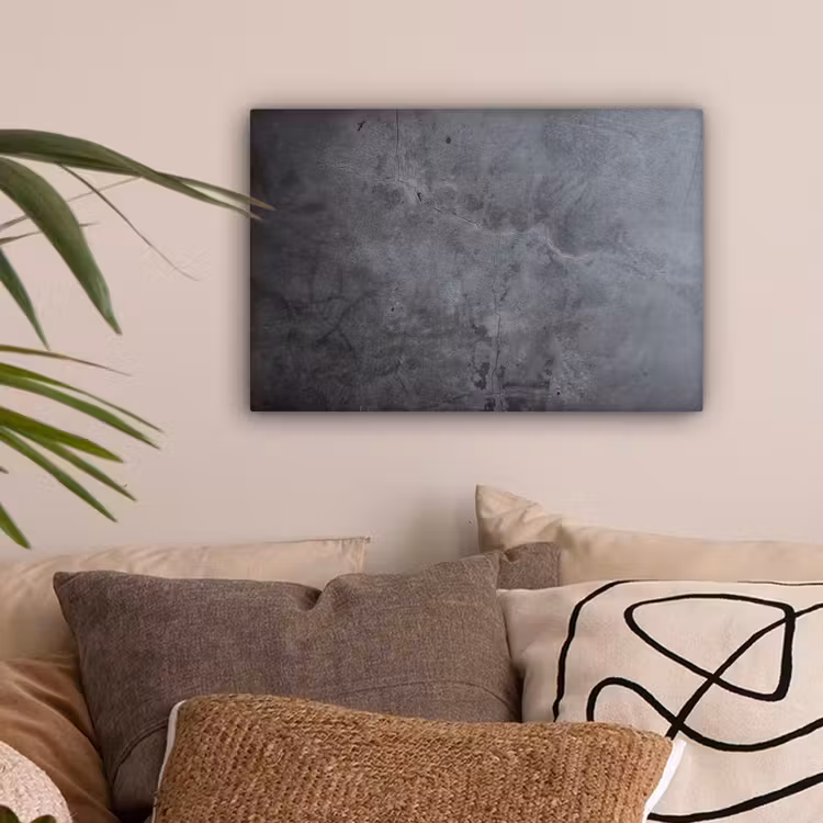Industrieel - Beton - Grijs - Leisteen - Retro canvas 2cm klein -sfeer1