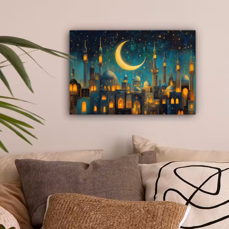 Islamitisch - Moskee - Ramadan - Islam canvas 2cm klein -sfeer1