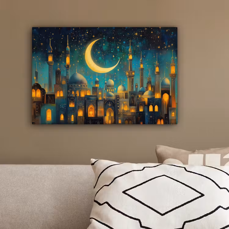 Islamitisch - Moskee - Ramadan - Islam canvas 2cm klein -sfeer3