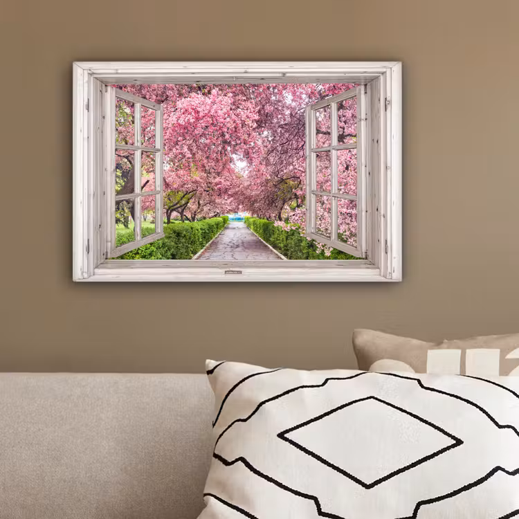 Japans - Sakura - Bloesem - Boom - Bloesem takken - Doorkijk canvas 2cm klein -sfeer3
