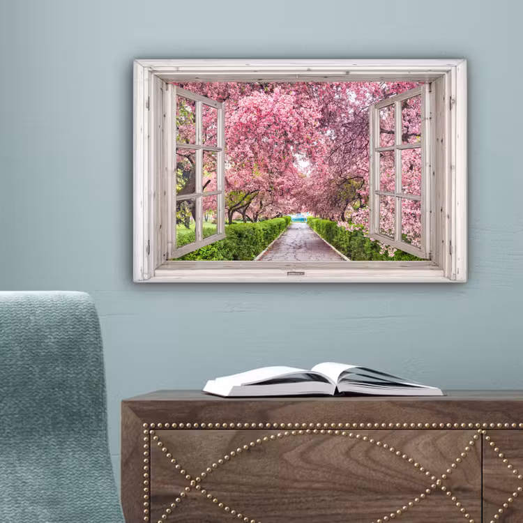 Japans - Sakura - Bloesem - Boom - Bloesem takken - Doorkijk canvas 2cm klein -sfeer4