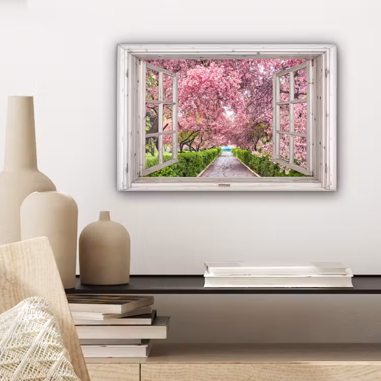 Japans - Sakura - Bloesem - Boom - Bloesem takken - Doorkijk canvas 2cm klein -sfeer6