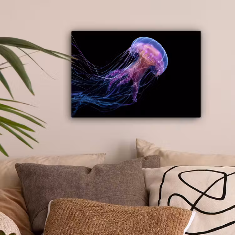 Kwal - Doorzichtig - Roze - Tentakels canvas 2cm klein -sfeer1