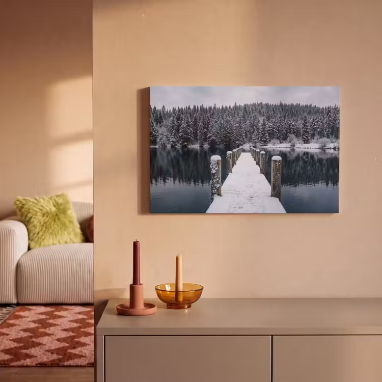 Steiger - Meer - Sneeuw - Bergen - Rustgevend canvas 2cm klein -sfeer1