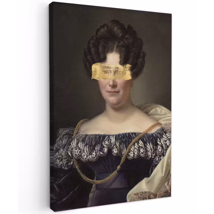 Johanna Henriette Engelen - Dubois Drahonet - Goud canvas 2cm klein -z3d