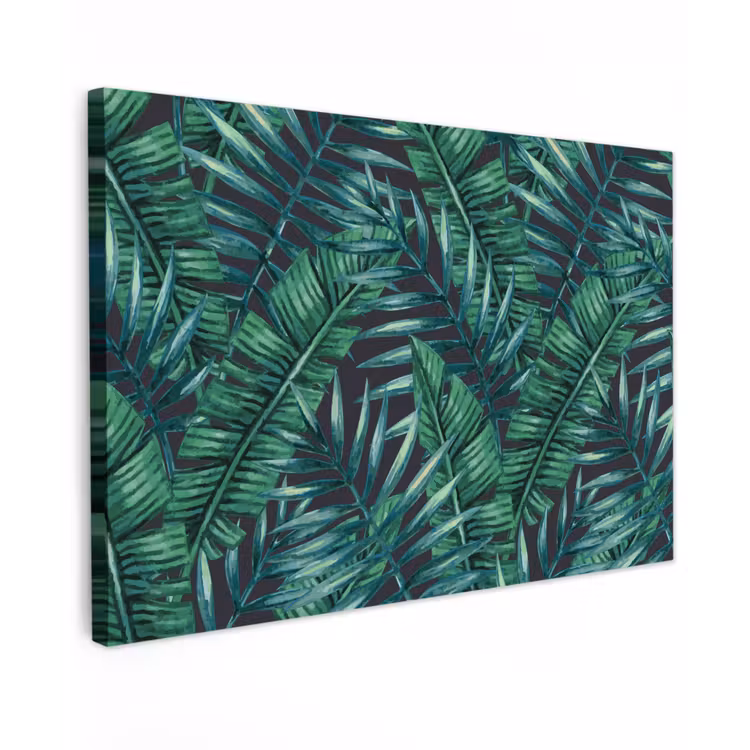 Jungle - Bladeren - Tropisch canvas 2cm klein -z3d