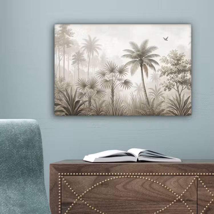 Jungle - Palmbomen - Natuur canvas 2cm klein -sfeer4