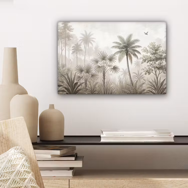 Jungle - Palmbomen - Natuur canvas 2cm klein -sfeer6