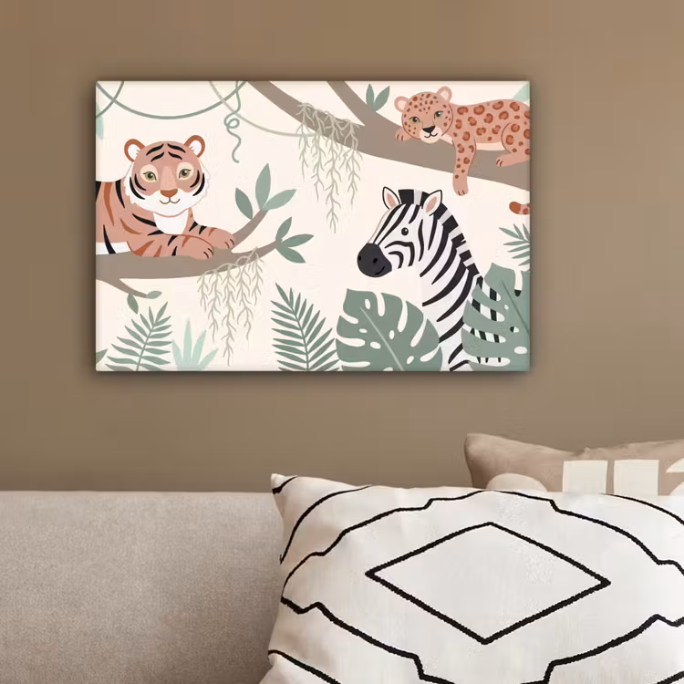 Jungle - Rustiek - Pastel canvas 2cm klein -sfeer3