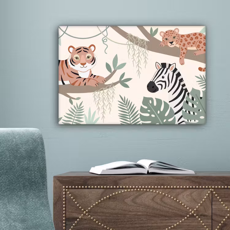 Jungle - Rustiek - Pastel canvas 2cm klein -sfeer4