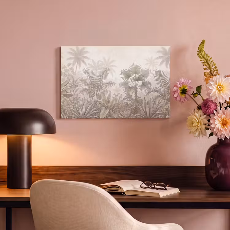 Jungle - Tropisch - Natuur -Vintage - Beige canvas 2cm klein -sfeer4