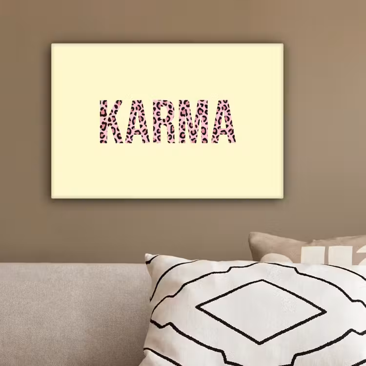Karma - Luipaardprint - Geel canvas 2cm klein -sfeer3