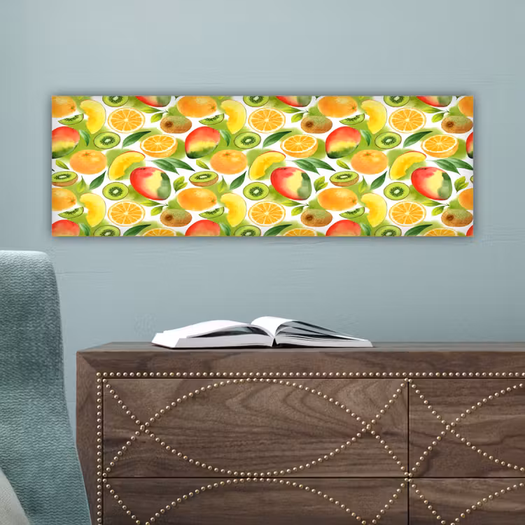 Kiwi - Sinasappel - Mango - Perzik canvas 2cm klein 828 -sfeer4