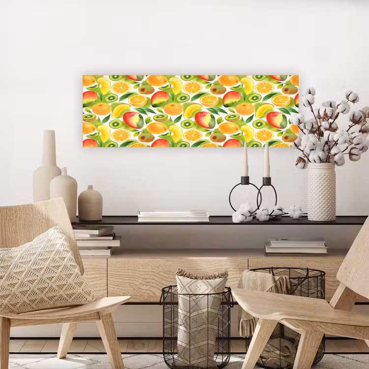 Kiwi - Sinasappel - Mango - Perzik canvas 2cm klein 828 -sfeer6