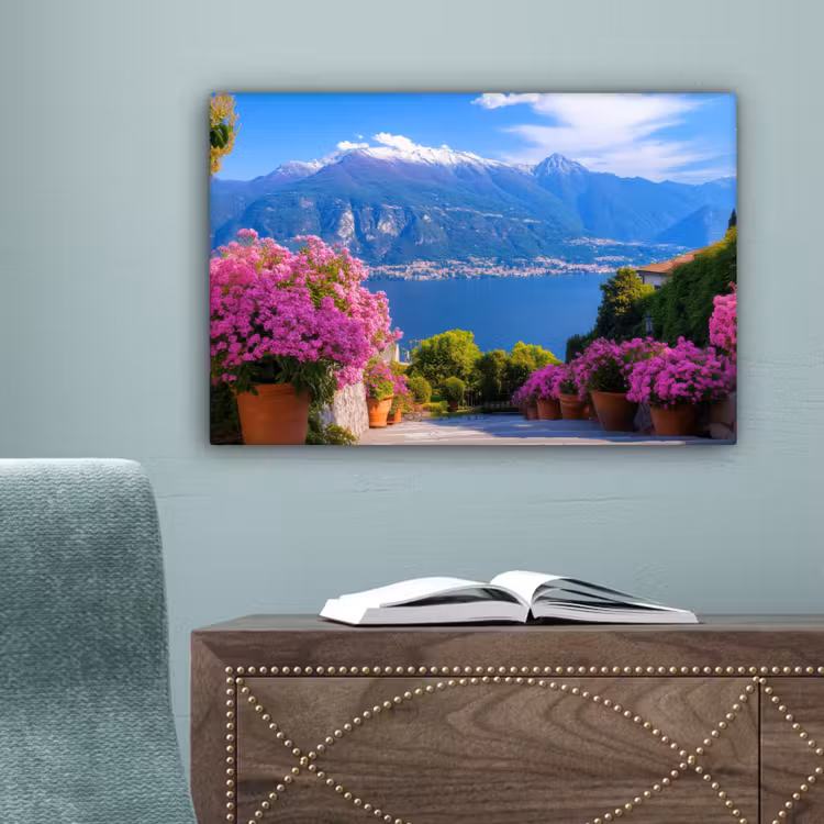 Lake Como - Italië - Landschap canvas 2cm klein -sfeer4