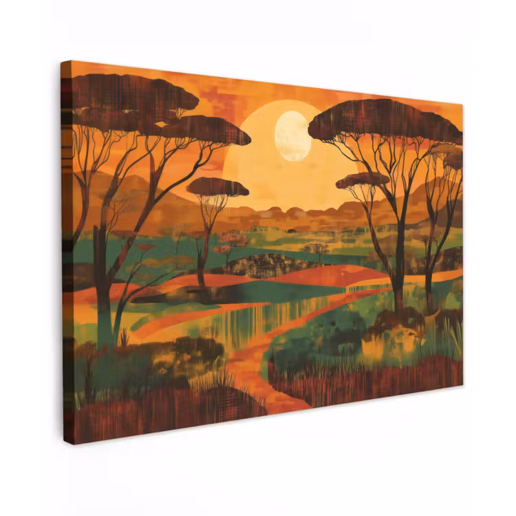 Landschap - Afrikaans - Zon canvas 2cm klein -z3d