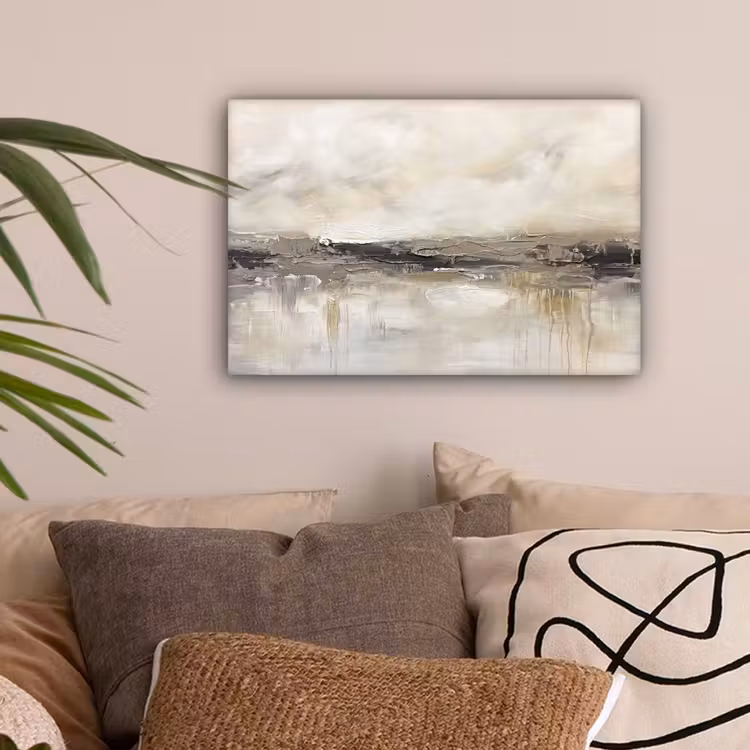 Landschap - Horizon - Natuur - Abstract - Neutraal canvas 2cm klein -sfeer1
