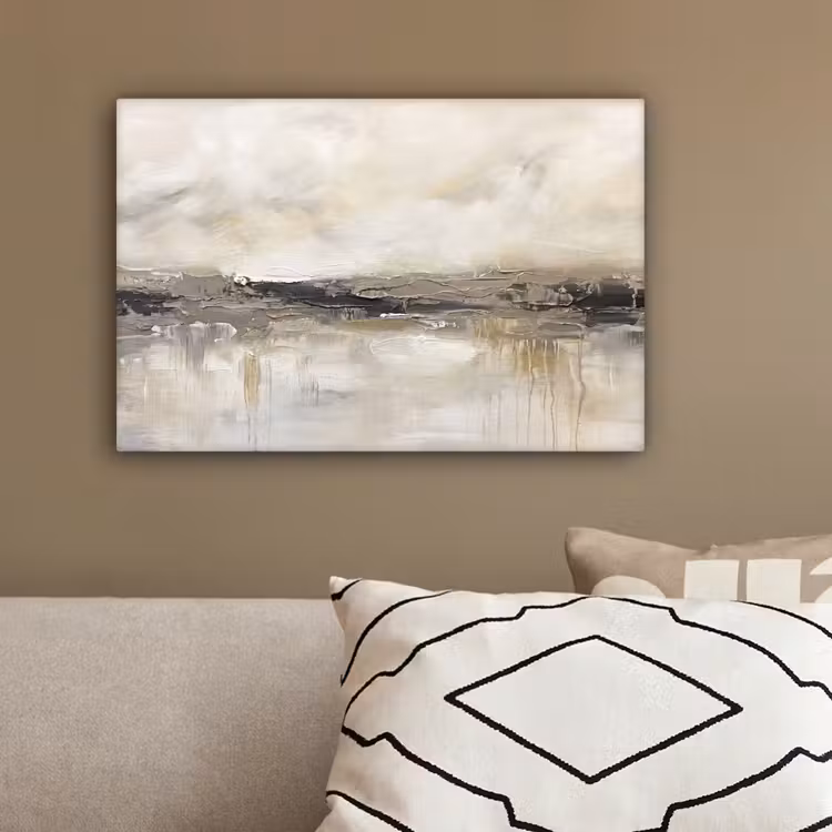 Landschap - Horizon - Natuur - Abstract - Neutraal canvas 2cm klein -sfeer3