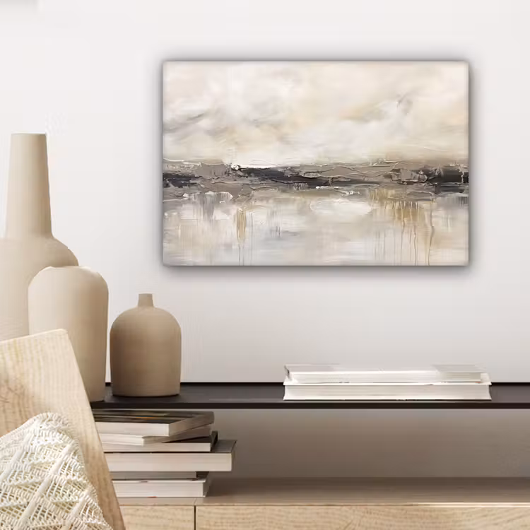 Landschap - Horizon - Natuur - Abstract - Neutraal canvas 2cm klein -sfeer6
