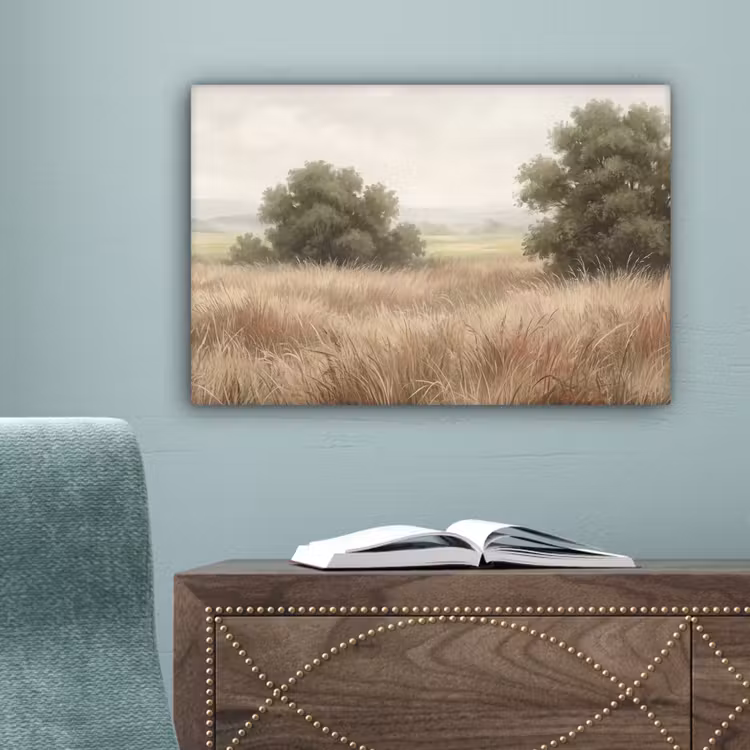 Landschap - Minimalistisch - Beige canvas 2cm klein -sfeer4