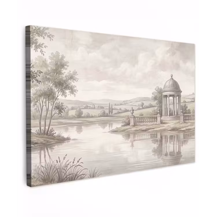 Landschap - Water - Natuur - Sepia canvas 2cm klein -z3d