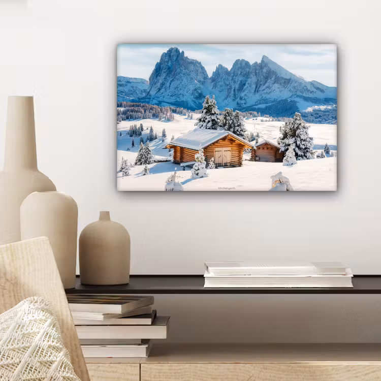 Landschap - Winter - Sneeuw canvas 2cm klein -sfeer6
