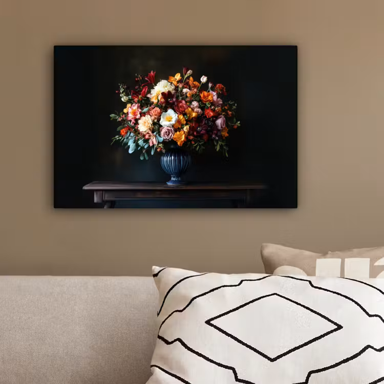 Groot - Bloemen - Vaas - Boeket canvas 2cm klein -sfeer3