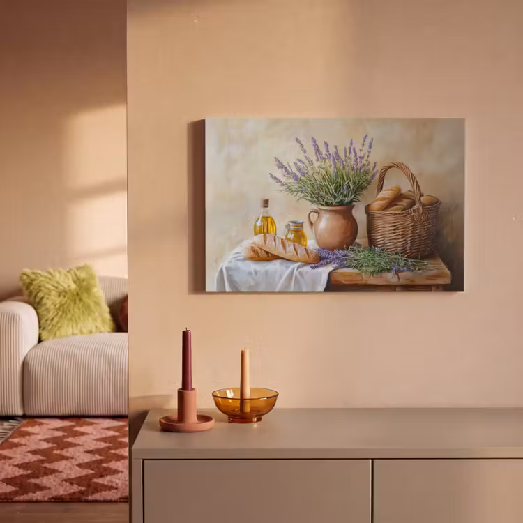 Lavendel - Brood - Stilleven canvas 2cm klein -sfeer1