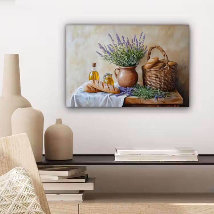 Lavendel - Brood - Stilleven canvas 2cm klein -sfeer6