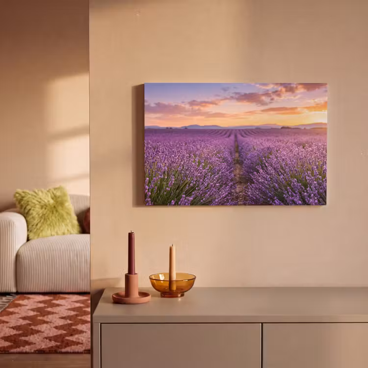 Lavendel - Veld - Natuur - Paars canvas 2cm klein -sfeer1