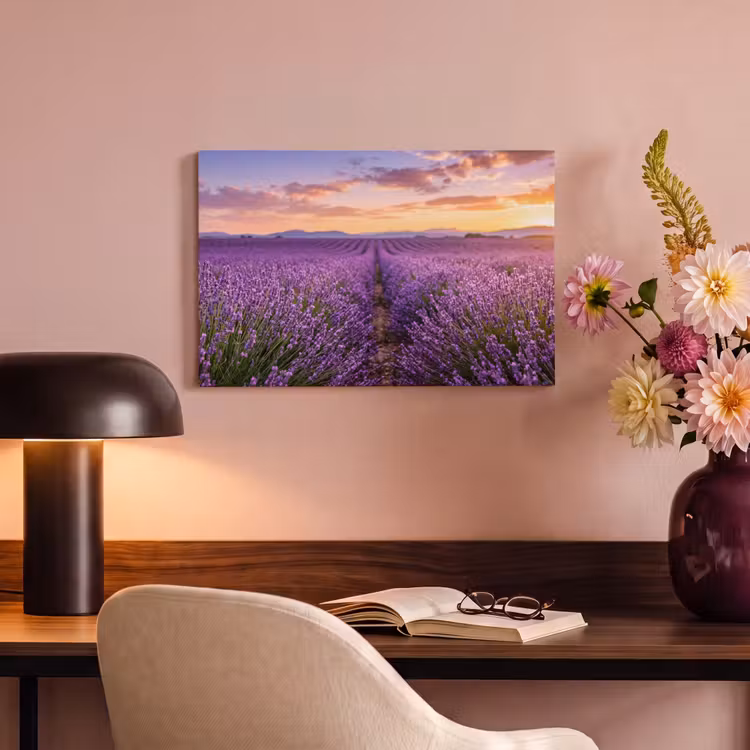 Lavendel - Veld - Natuur - Paars canvas 2cm klein -sfeer4