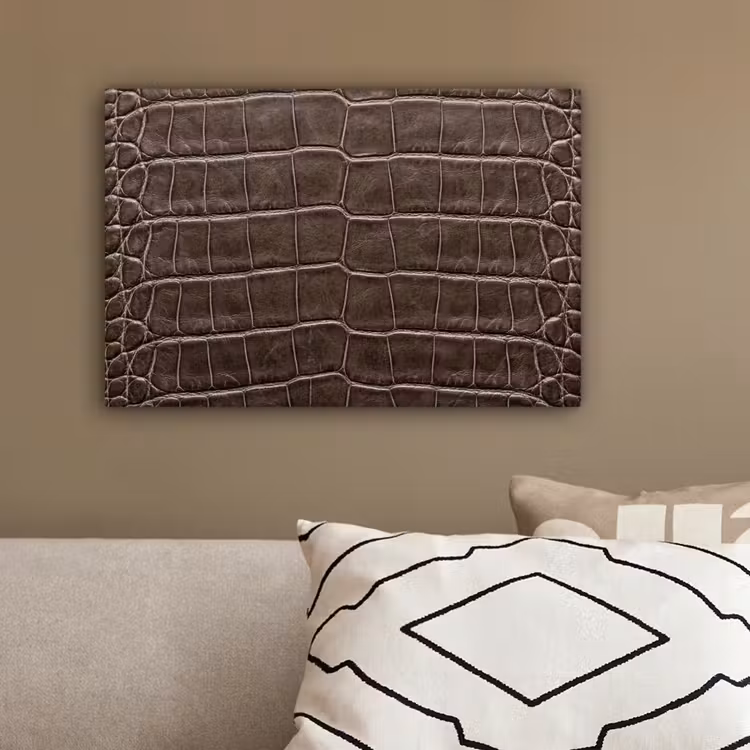 Leer - Krokodil - Mat canvas 2cm klein -sfeer3
