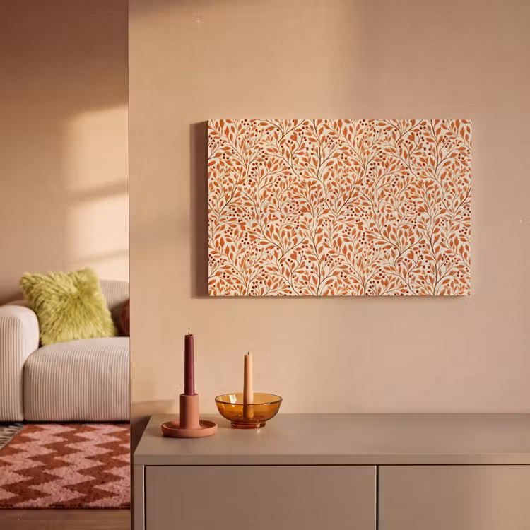 Bladeren - Botanisch - Terracotta canvas 2cm klein 34 -sfeer1