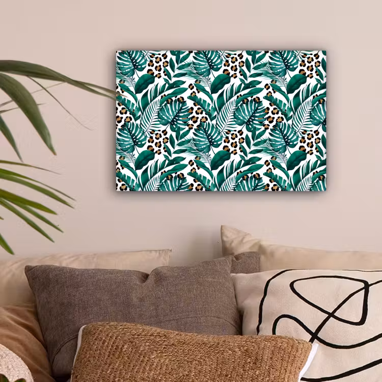Bladeren - Tropisch - Jungle canvas 2cm klein -sfeer1