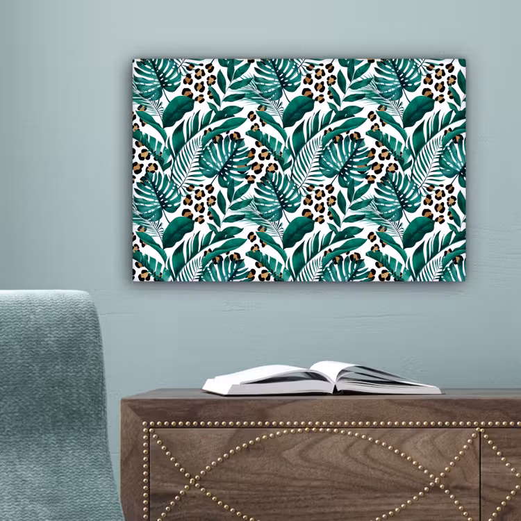Bladeren - Tropisch - Jungle canvas 2cm klein -sfeer4