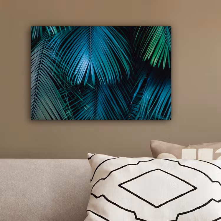 Bladeren - Tropisch - Jungle - Natuur canvas 2cm klein -sfeer3