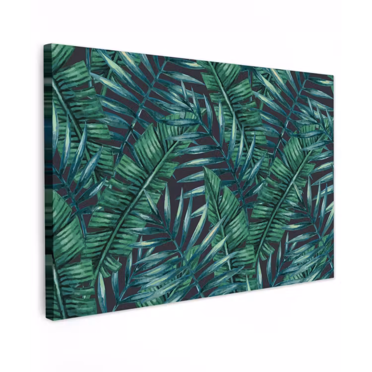 Bladeren - Tropisch - Jungle - Natuur canvas 2cm klein -z3d