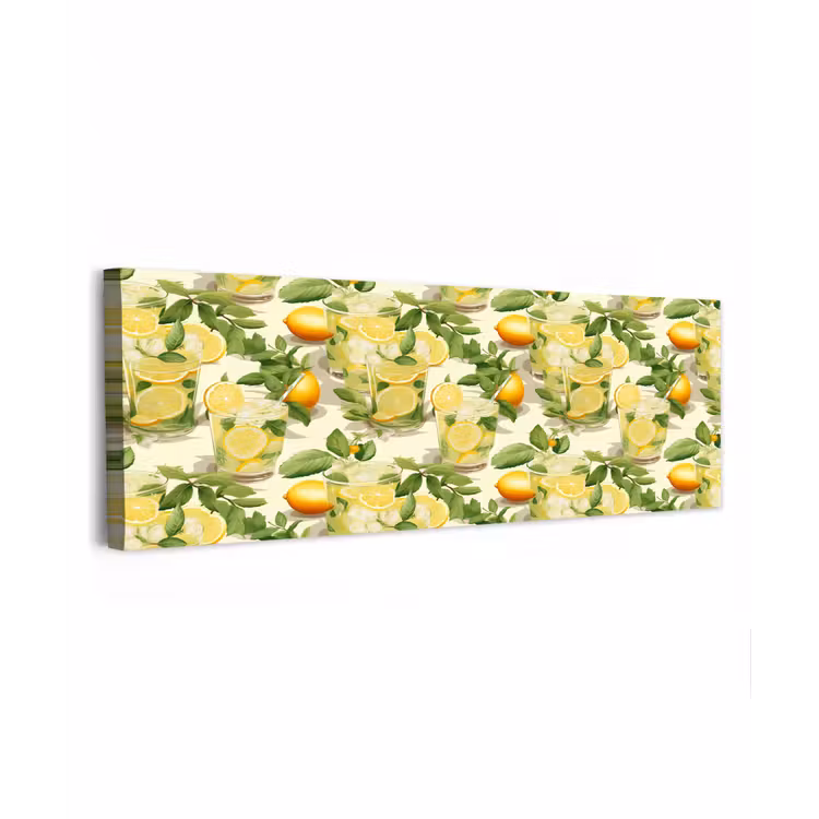 Citroen - Drankje - Glas - Munt canvas 2cm klein 828 -z3d