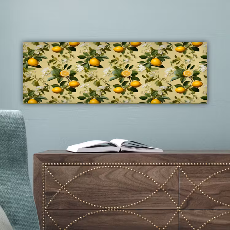Citroen - Groen - Bloesem canvas 2cm klein 828 -sfeer4