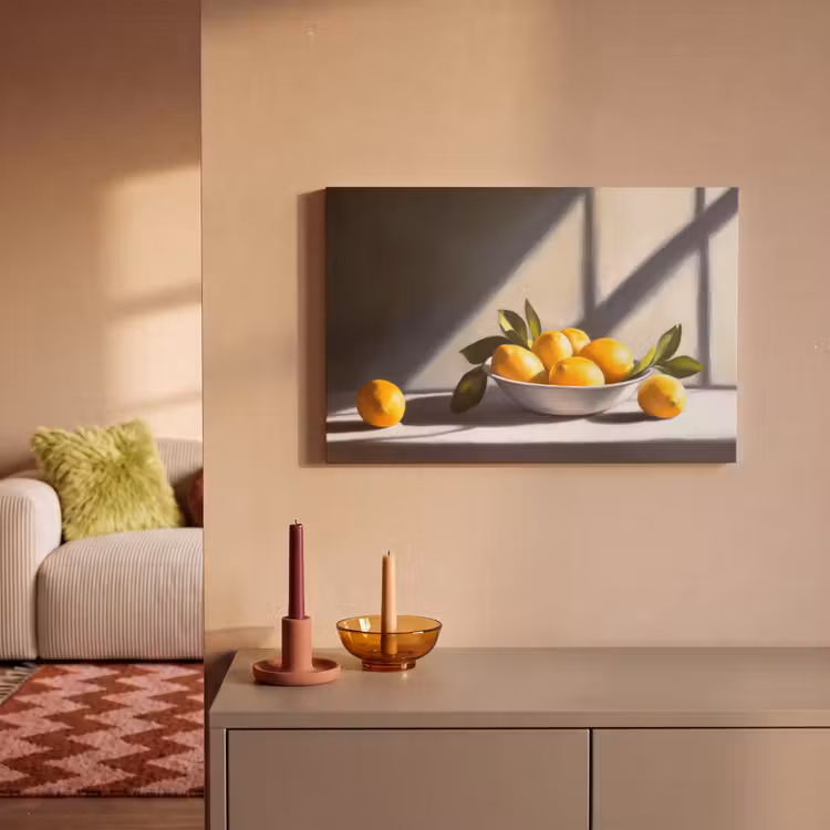 Citroenen - Stilleven - Geel canvas 2cm klein -sfeer1