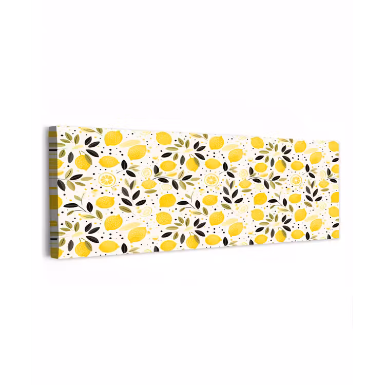 Citroenen - Geel - Wit - Stippen canvas 2cm klein 828 -z3d
