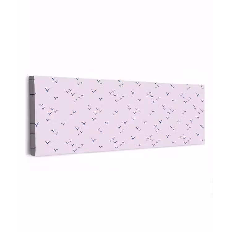 Lila - Vogels - Blauw canvas 2cm klein 828 -z3d
