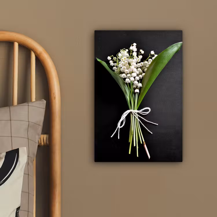 Lelietjes van dalen - Bloemen - Stilleven - Flora canvas 2cm klein -sfeer3