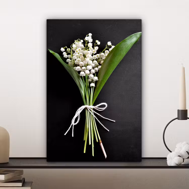Lelietjes van dalen - Bloemen - Stilleven - Flora canvas 2cm klein -sfeer6