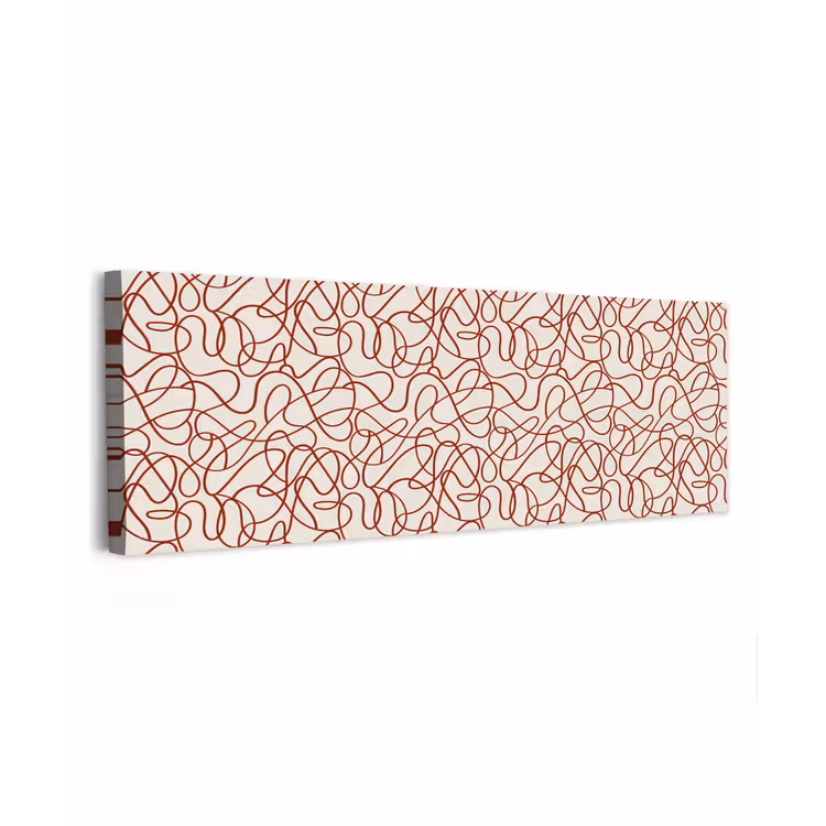Lijnen - Abstract - Rood - Beige canvas 2cm klein 828 -z3d