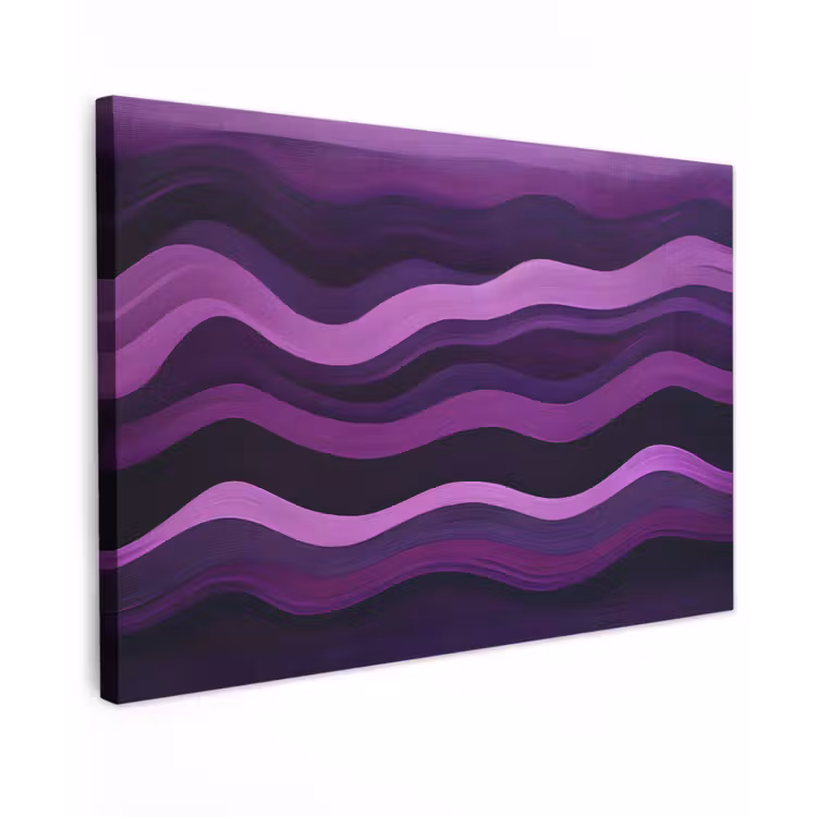 Lijnen - Golven - Paars - Abstract canvas 2cm klein -z3d