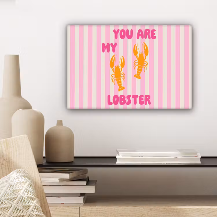 Lobster - Love - Valentijn canvas 2cm klein -sfeer6