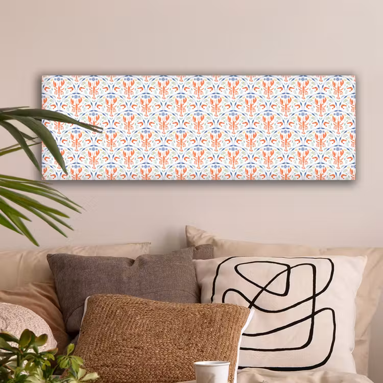 Sfeer - Oranje - Blauw - Groen canvas 2cm klein 828 -sfeer1