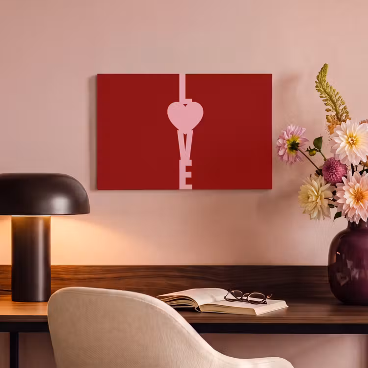 Love - Hart - Rood canvas 2cm klein -sfeer4