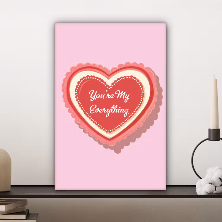 Liefde - Hart - Valentijn canvas 2cm klein -sfeer6